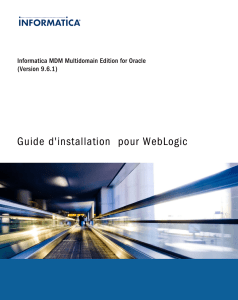 Guide d`installation pour WebLogic