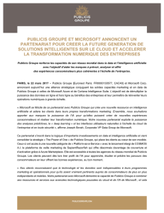 Publicis Groupe Microsoft Partnership Announcement-