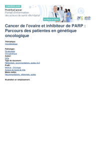 Cancer de l`ovaire et inhibiteur de PARP