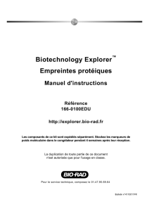 Biotechnology Explorer Empreintes protéiques - Bio-Rad