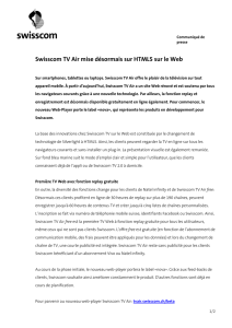 Swisscom TV Air mise désormais sur HTML5 sur le Web
