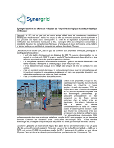Synergrid soutient les efforts de réduction de l`empreinte écologique