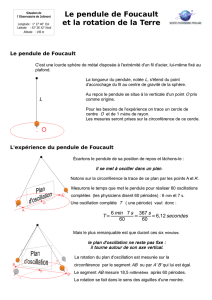 Le pendule de Foucault et la rotation de la Terre