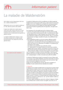 La maladie de Waldenström - Sociéte Française d`hématologie