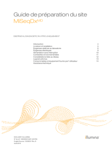 Guide de préparation du site de l`instrument MiSeqDx