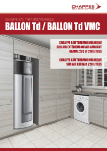 Le Ballon Td VMC, chauffe-eau thermodynamique, est une