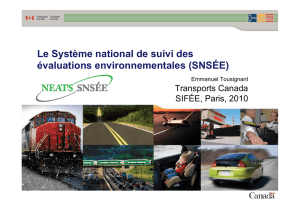 Le Système national de suivi des évaluations environnementales