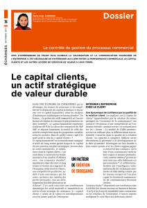 Le capital clients, un actif stratégique de valeur durable