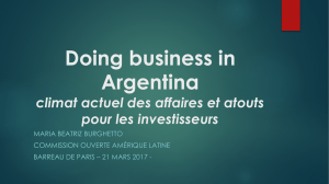 Doing business in Argentina - 21 mars 2017
