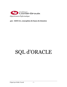SQL d`ORACLE - Saliha.Yacoub