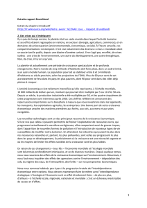 Extraits rapport Brundtland Extrait du chapitre introductif (http://fr