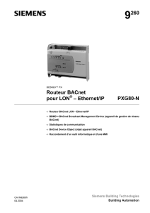 9260 Routeur BACnet pour LON – Ethernet/IP PXG80-N