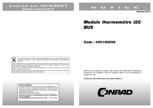 Module thermomètre I2C BUS