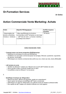 Action Commerciale Vente Marketing- Achats - Or
