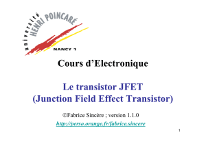 Le transistor à effet de champ JFET