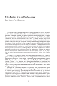 Introduction à la political ecology