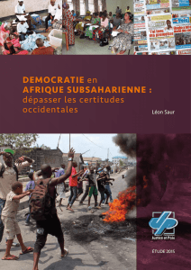 DEMOCRATIE en AFRIQUE SUBSAHARIENNE