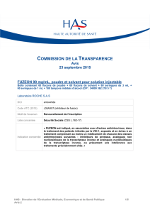 Avis de la Commission de la Transparence du 23-09-2015
