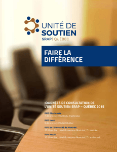 FAIRE LA DIFFÉRENCE - Unité SOUTIEN SRAP