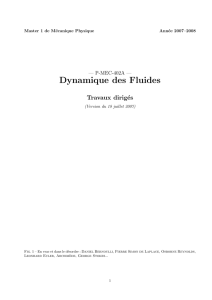 Dynamique des Fluides - L3 Mécanique de l`Université Paris Sud