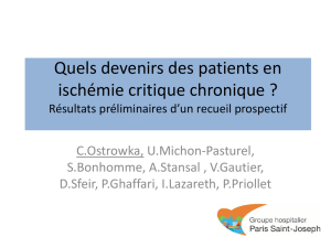 Quels devenirs des patients en ischémie critique chronique ?