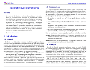 Tests statistiques élémentaires - Institut de Mathématiques de