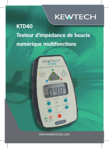 KTD40 Testeur d`impédance de boucle numérique multifonctions