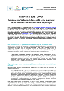 Paris Climat 2015 / COP21 : les réseaux d`acteurs de la