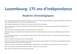 Chronologie des faits menant à l`indépendance du Luxembourg