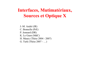 Interfaces, Multimatériaux, Sources et Optiques X