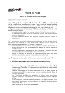 PROFIL DE POSTE Chargé de mission Economie-Emploi - CR-DSU