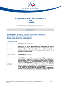 Avis de la Commission de la Transparence du 11-05-2016