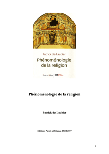 Phénoménologie de la religion - Doctrine sociale de l`Eglise