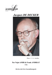 Jacques DE DECKER - Service du Livre Luxembourgeois