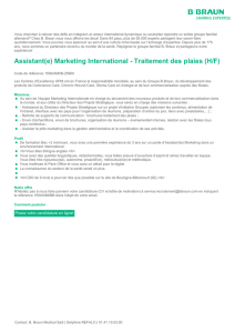 Assistant(e) Marketing International