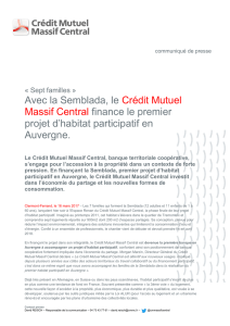 Avec la Semblada, le Crédit Mutuel Massif Central finance le