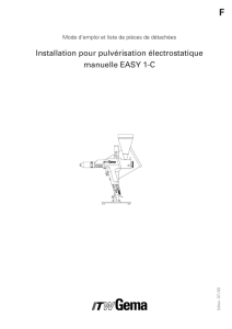 Installation pour pulvérisation électrostatique manuelle EASY 1-C