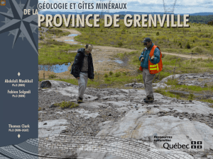 Introduction : Subdivision de la Province de Grenville