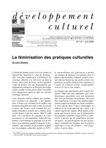 La féminisation des pratiques culturelles