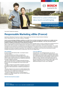 Responsable Marketing eBike (France) - Bosch