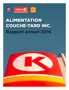 Rapport annuel 2016 - Couche-Tard