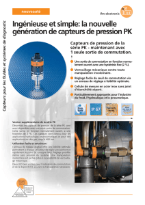 génération de capteurs de pression PK Ingénieuse et simple: la