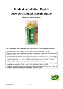 Guide d`installation Rapide ARM-D(A) Digital (+analogique)