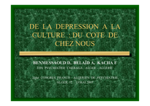 Dépression et culture - Société Franco