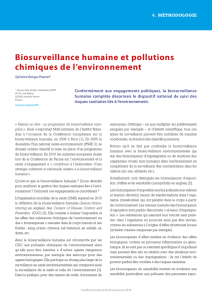 Biosurveillance humaine et pollutions chimiques de l`environnement