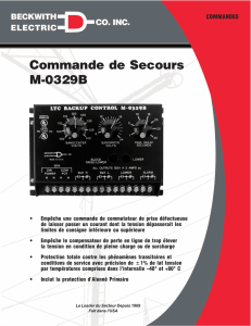 Commande de Secours M-0329B