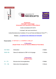 Programme M1 Santé - Faculté de médecine Paris Descartes