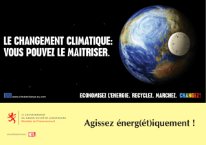 Brochure sur les économies d`energie et le changement climatique