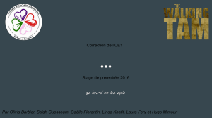 Correction de l`UE1 Stage de prérentrée 2016 Par Olivia Barbier