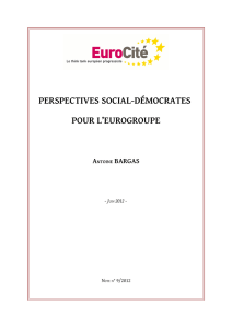 perspectives social-démocrates pour l`eurogroupe